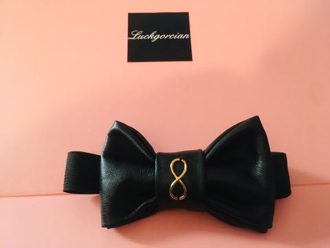 Leatherish collection & infinity symbol bowtie