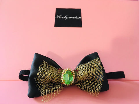 Exquisite green esmerald&green butterfly bowtie