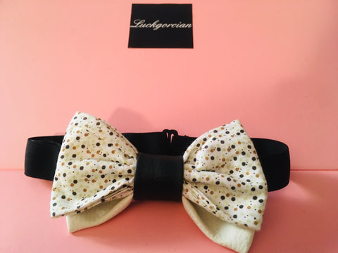 Bow tie called White&brown totti