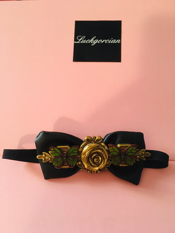 Gold rose bowtie