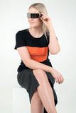 Limited edition women short sleeved t-shirt in flock print