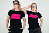 Limited editon t-shirt for women in flock print wide pink