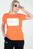 Limited edition short sleeved t-shirt for women in flock print