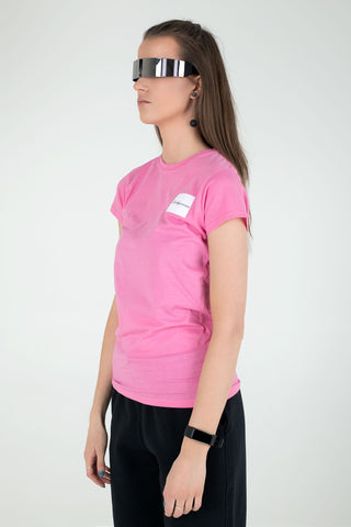 Limited edition pink t-shirt in flock print