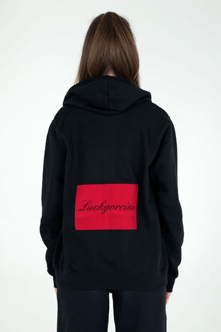 Limited edition hoodie with red velvet logo only size M